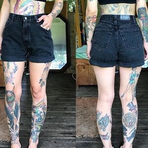 Vintage black Gitano jean shorts